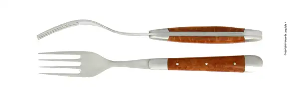 Fourchettes satinées en bruyère, coffret de 2