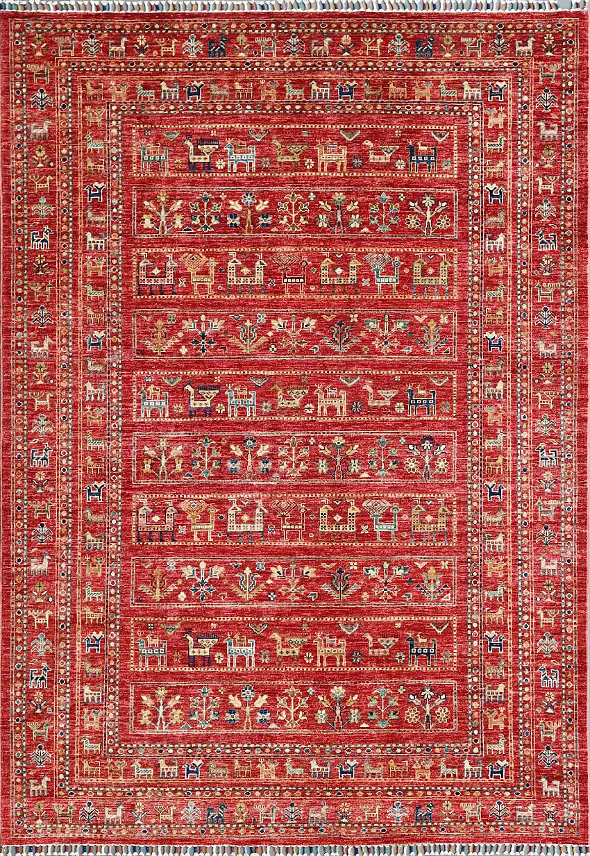 Teppich aus Afghanistan Smaragd 170 x 240 cm