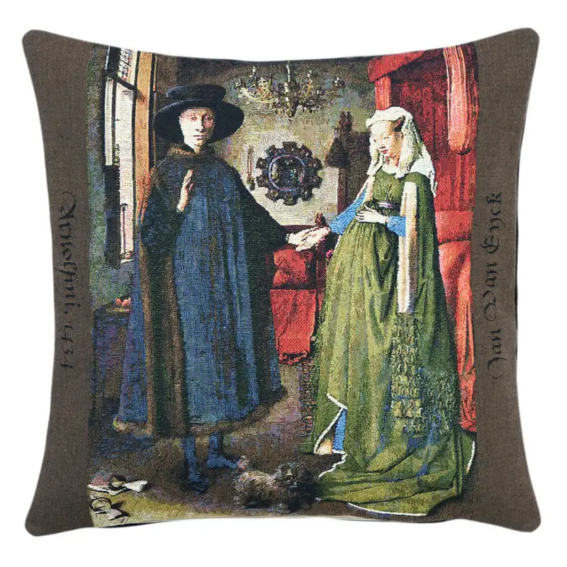 Kissenhülle Gobelin Arnolfini Hochzeit nach Jan van Eyck
