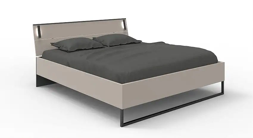 Bett Tilburg Grau 180 x 200 cm