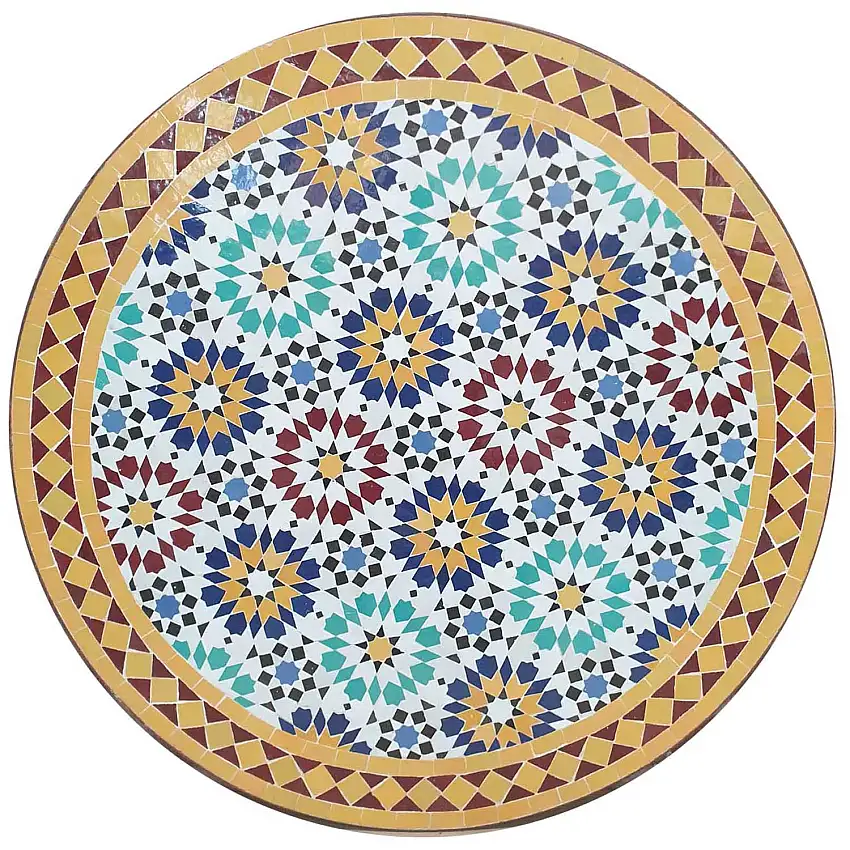 Mosaiktisch D80 Ankabut Gelb