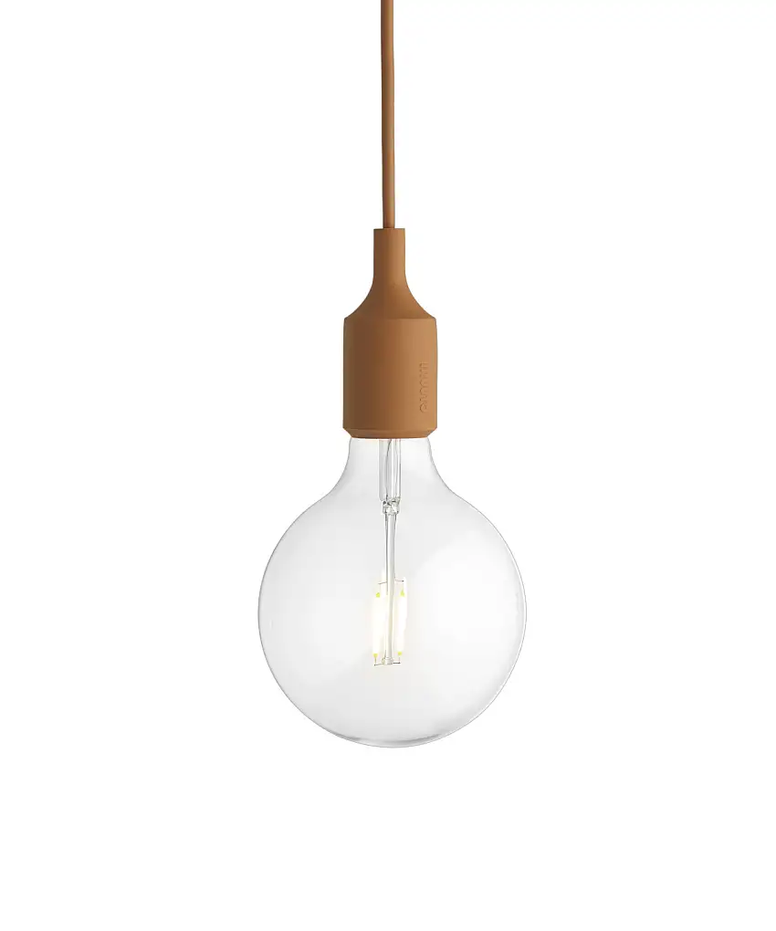 Muuto - E27 LED Pendelleuchte, clay brown