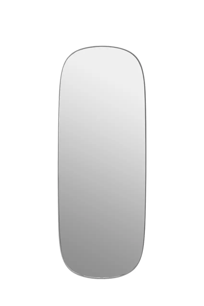 Muuto - Framed Spiegel, large, grau / glasklar