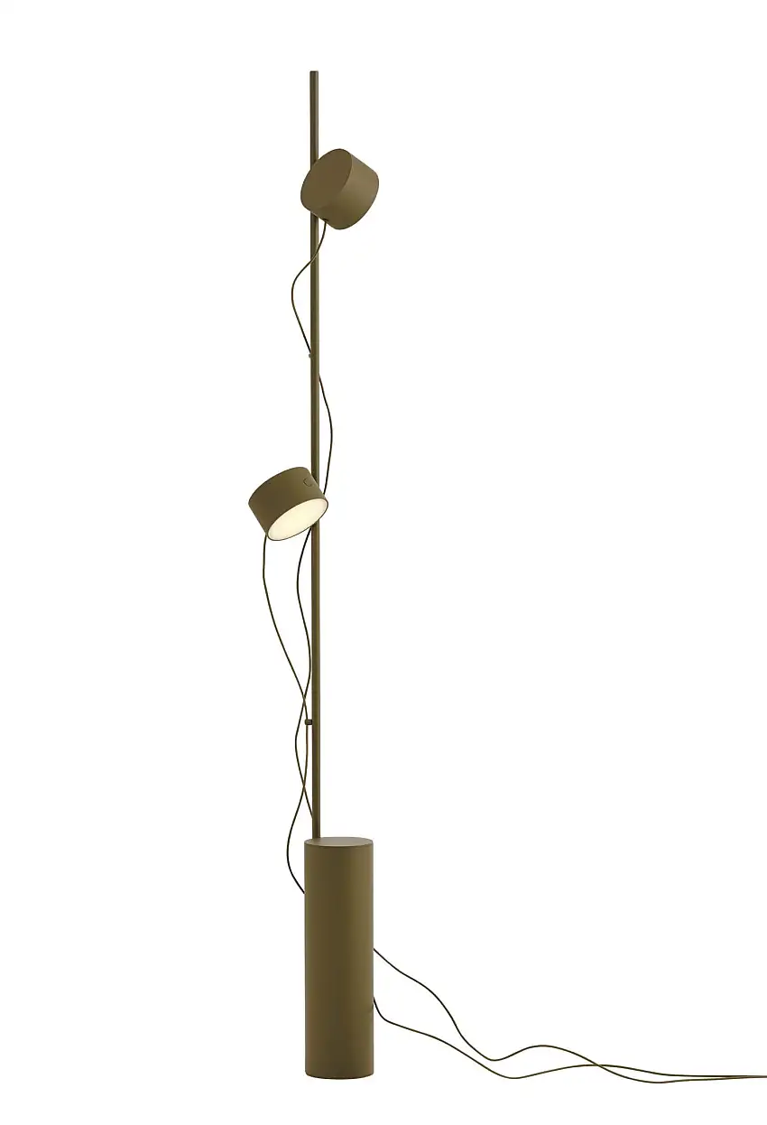 Muuto - Post LED Stehleuchte, brown green