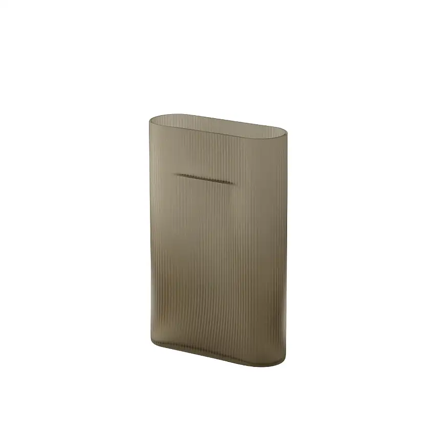 Muuto - Ridge Vase, höhe 35 cm, taupe