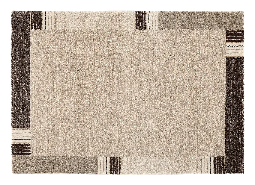 Webteppich Castle Stripe Beige-Braun 65 x 130 cm