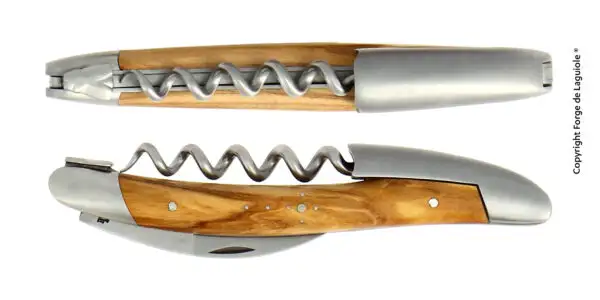 Couteau de sommelier laguiole manche en olivier