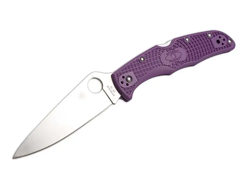 Spyderco Endura Flat Ground Violett, VG-10-Klinge: 9,5 cm