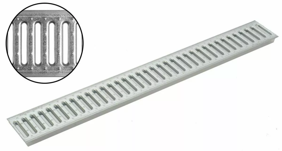 ACO Sanierungsroste Stahl verzinkt 1000 mm 10325 Ersatzrost Rinne Entwässerungsrinne
