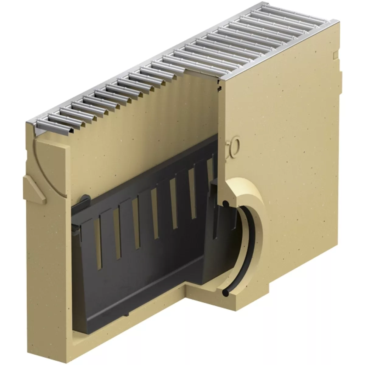 ACO SELF Standard Einlaufkasten 50x30cm, Stegrost verzinkt