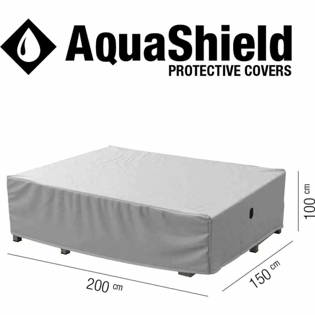 AeroCover Schutzhülle für Sitzgruppen 200x150xH100 cm Polyester Hellgrau