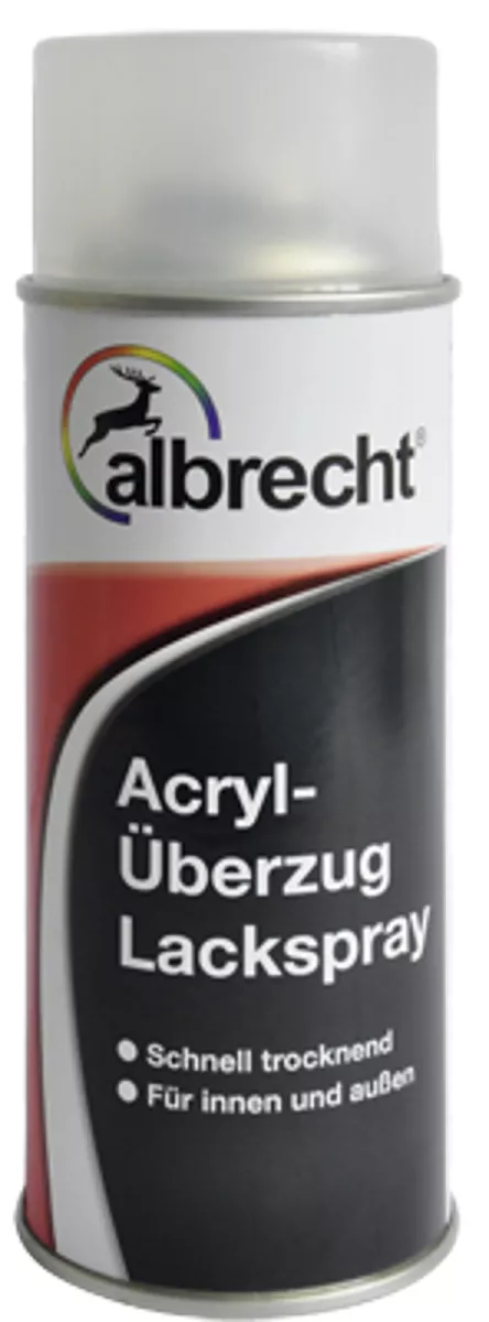 albrecht Acryl-Überzug Lackspray Speziallack Versiegelung für innen & außen 1301 kristallklar 400 ml