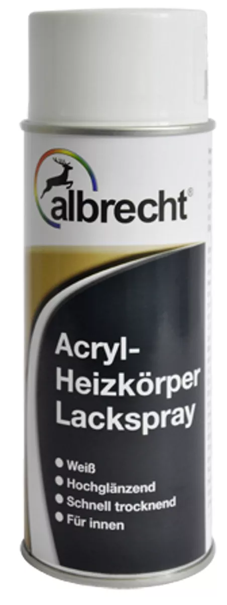 albrecht Acryl-Heizkörper-Lackspray 1504 weiß hochglänzend 400 ml