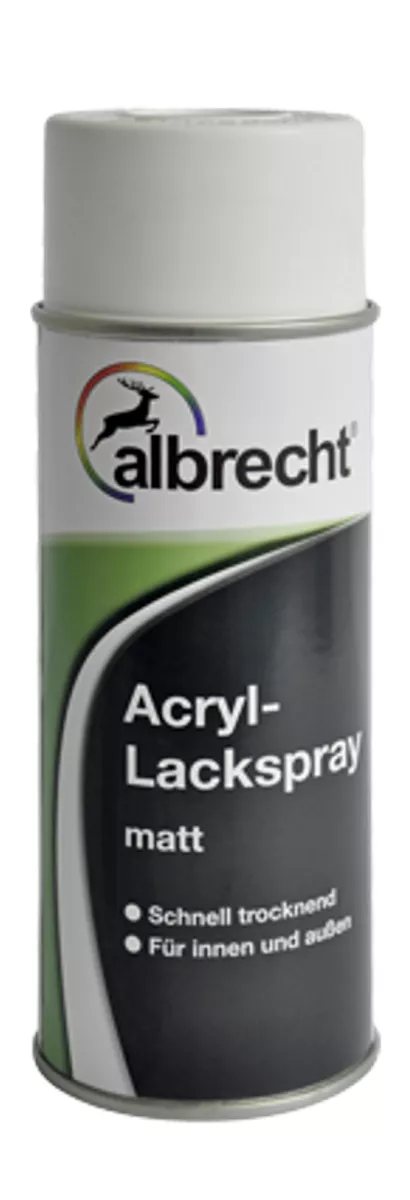 albrecht Acryl-Lackspray matt für innen & außen RAL 9005 tiefschwarz 400 ml