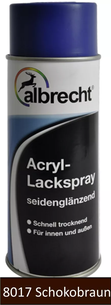 albrecht Acryl-Lackspray seidenglänzend für innen & außen RAL 8017 schokoladenbraun 400 ml