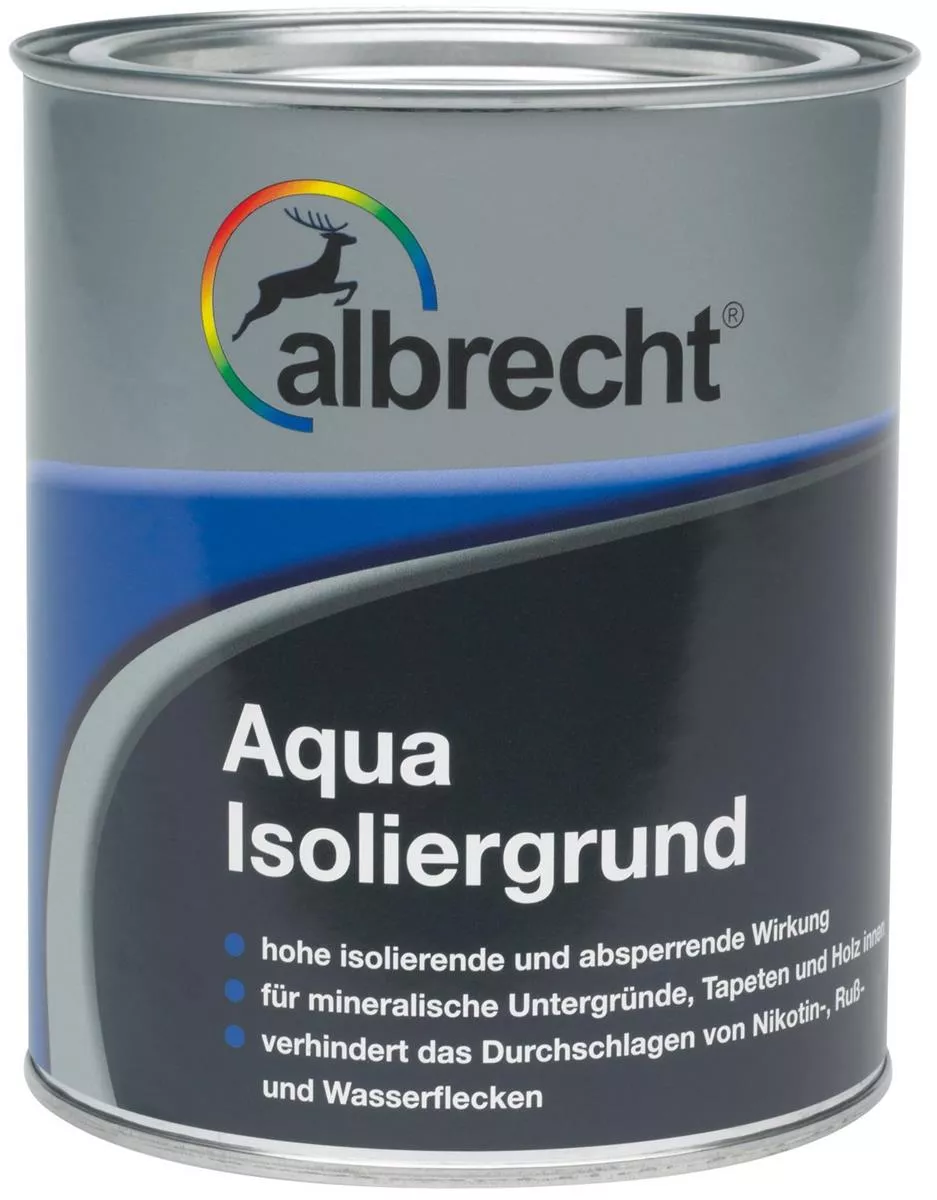 albrecht Aqua-Isoliergrund Grundierung für innen matt weiß 2,5 L