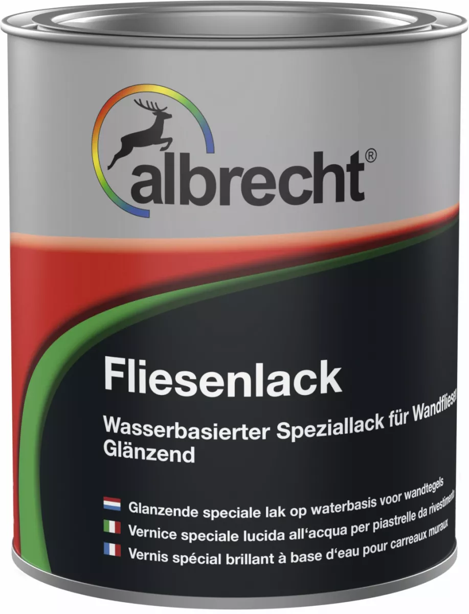 albrecht Fliesenlack lichtgrau glänzend 750ml wasserbasiert