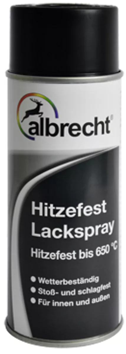 albrecht Hitzefest-Lackspray Ofenlack 1614 schwarz 400ml