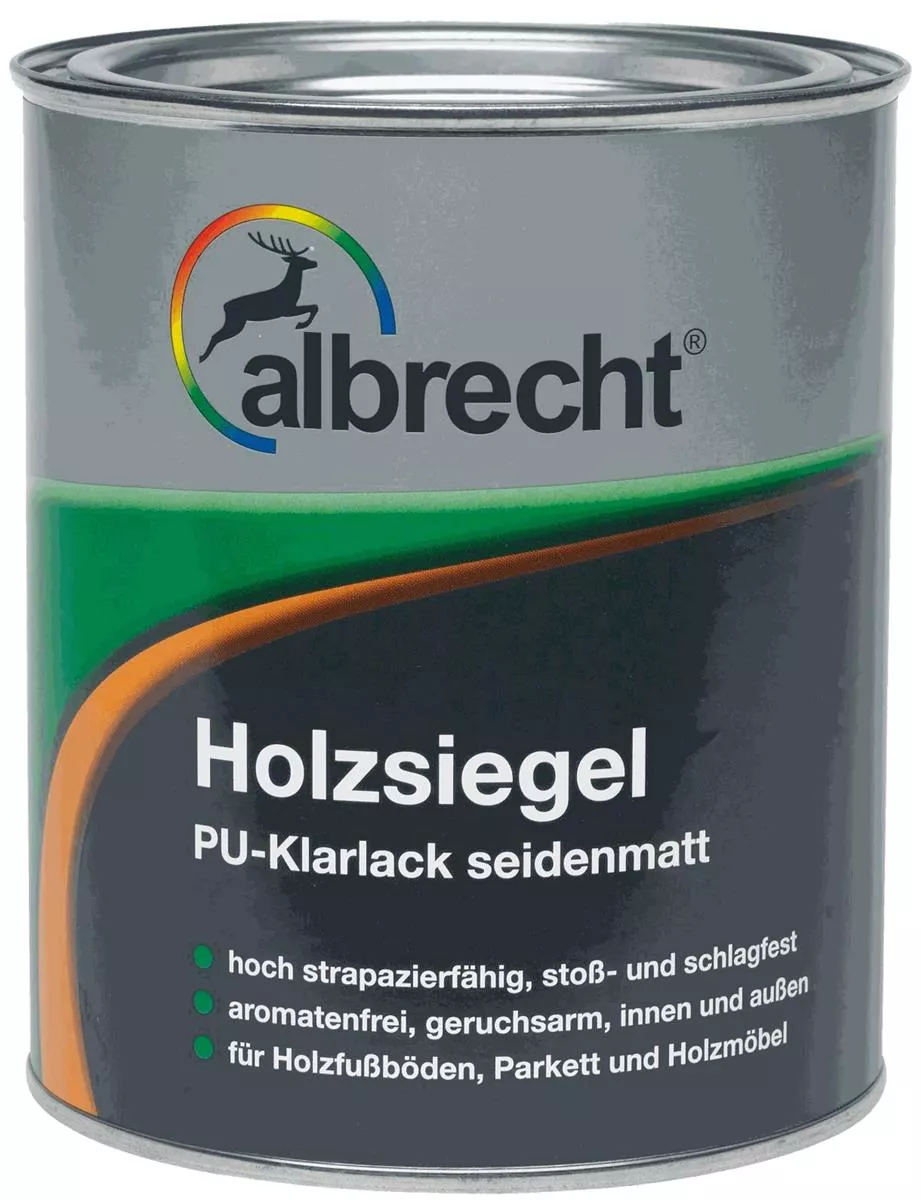 albrecht Holzsiegel PU-Klarlack seidenmatt farblos 375ml