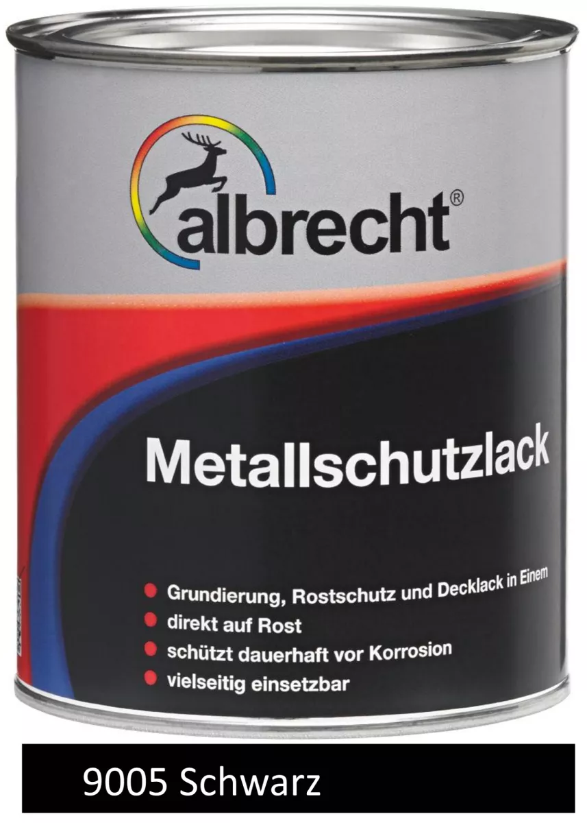 albrecht Metallschutzlack 0002 schwarz 750ml