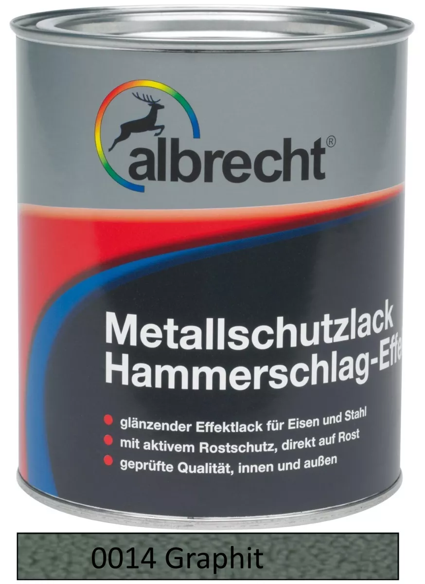 albrecht Metallschutzlack Hammerschlag-Effekt 0014 graphit 750ml