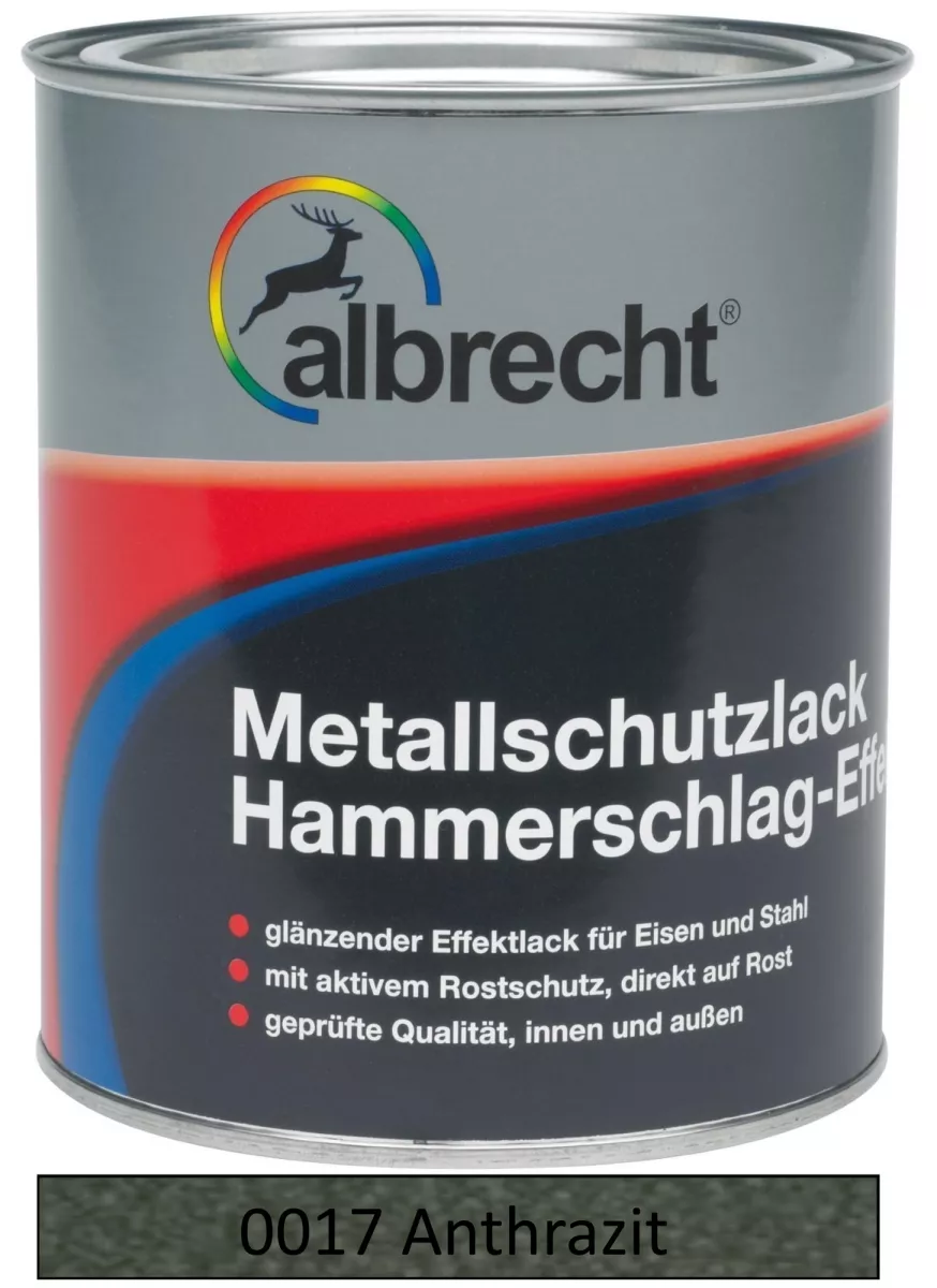 albrecht Metallschutzlack Hammerschlag-Effekt 0017 anthrazit 750ml