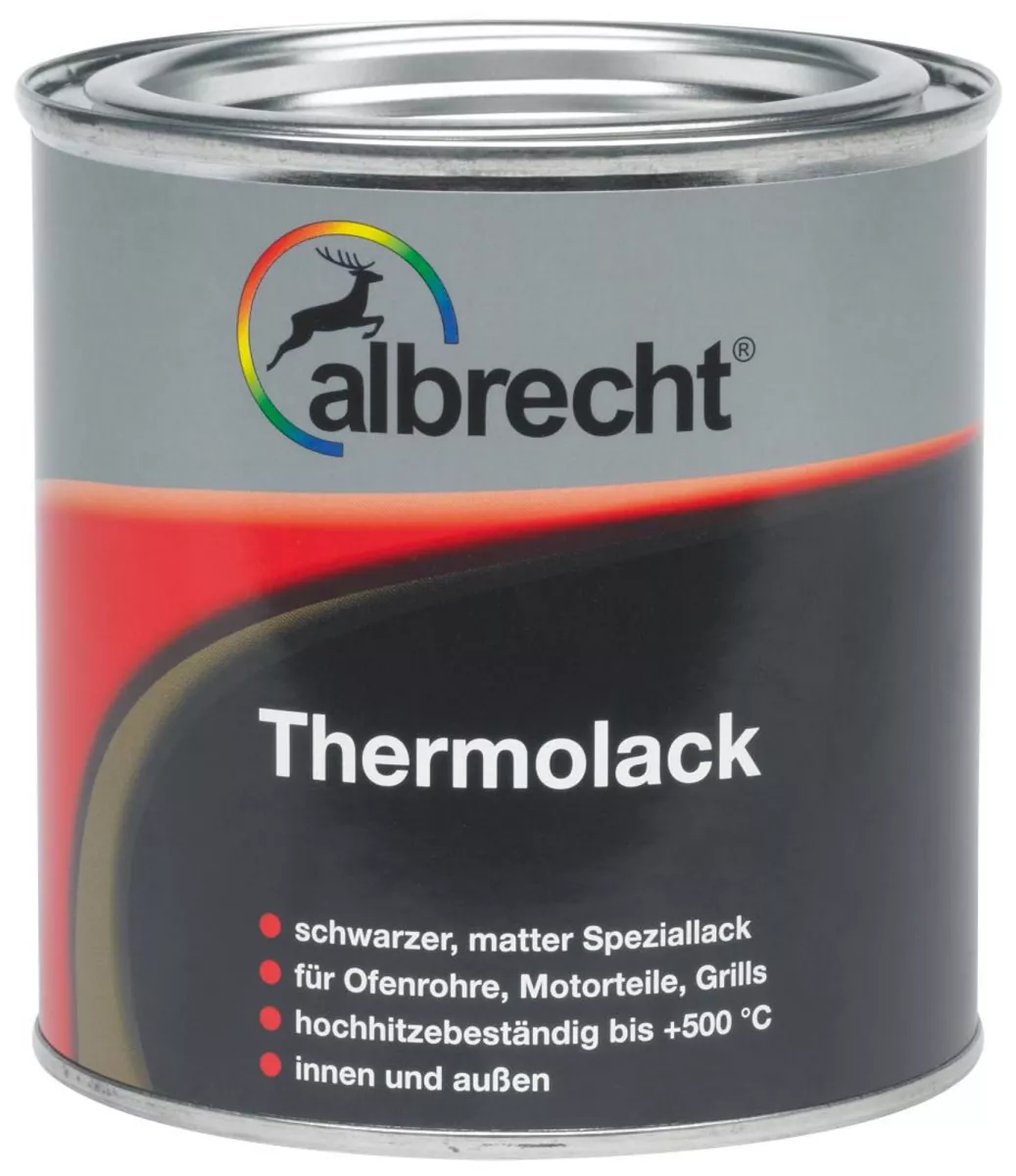 albrecht Thermolack Ofenlack matt 500 °C schwarz 125ml