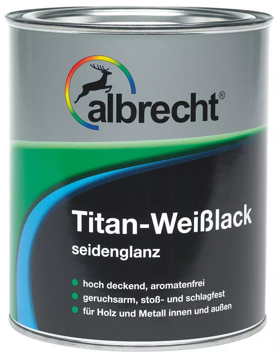 albrecht TITAN-Weißlack seidenglanz reinweiß 2,5l