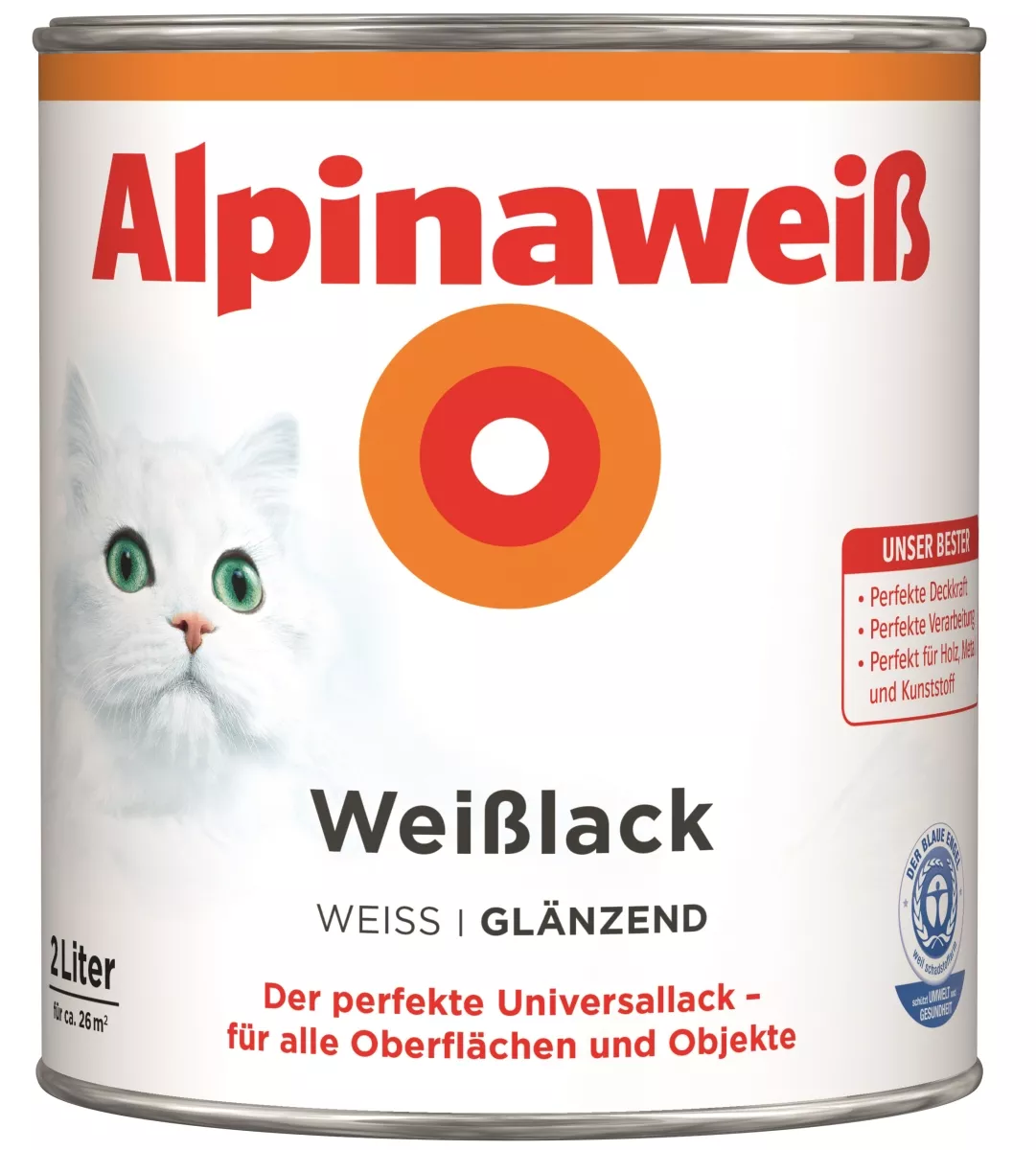 Alpina Alpinaweiß Weißlack glänzend 2 L