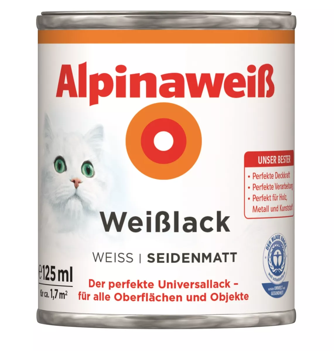 Alpina Alpinaweiß Weißlack seidenmatt 125 ml