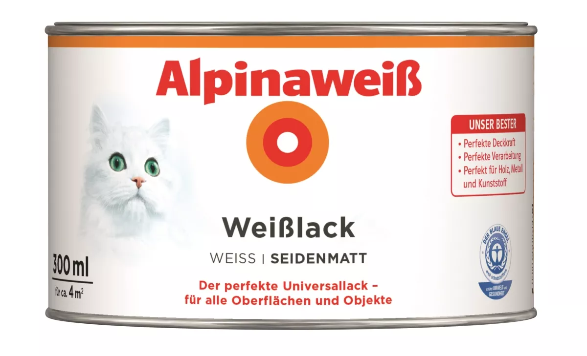 Alpina Alpinaweiß Weißlack seidenmatt 300 ml