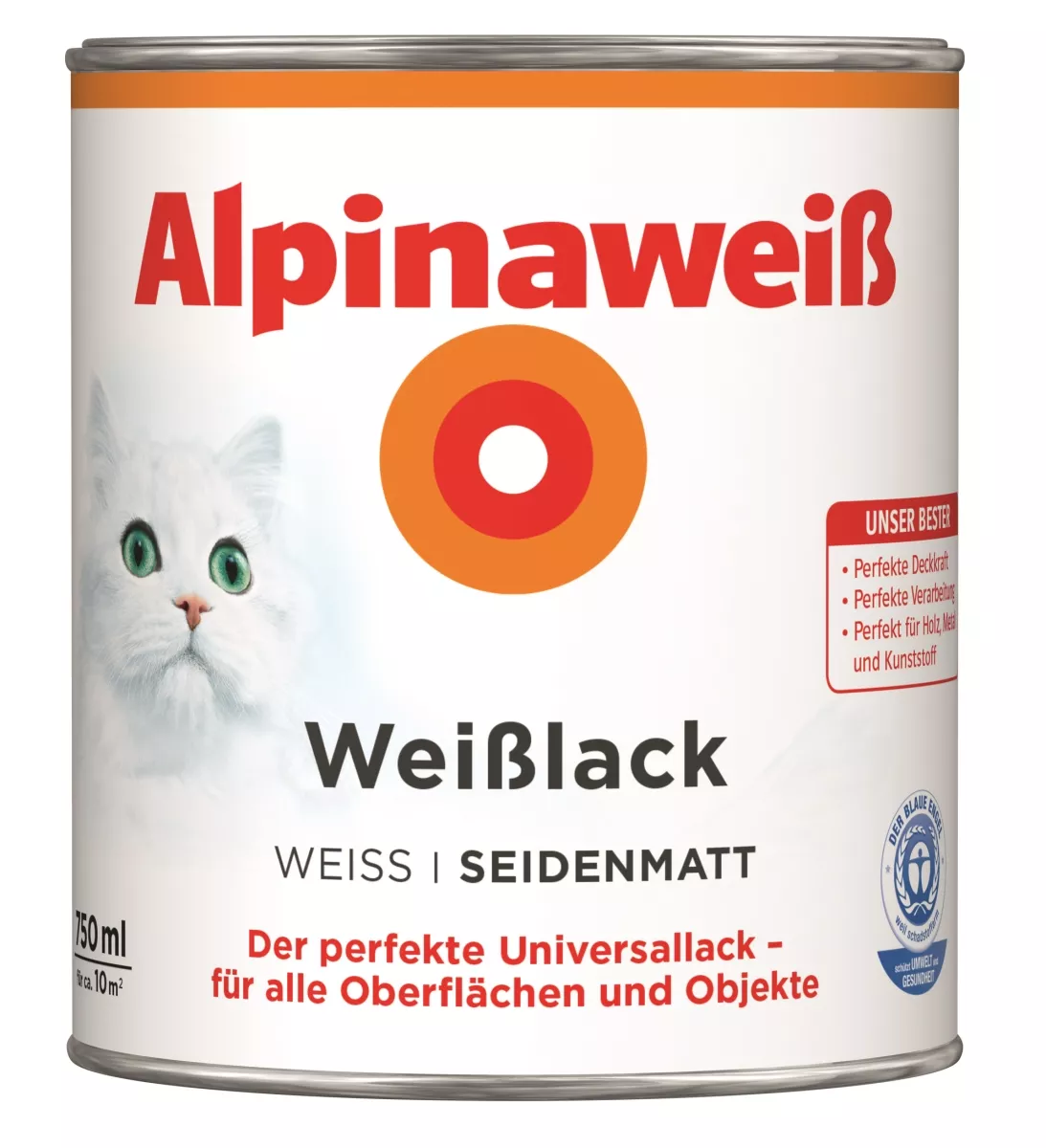 Alpina Alpinaweiß Weißlack seidenmatt 750 ml