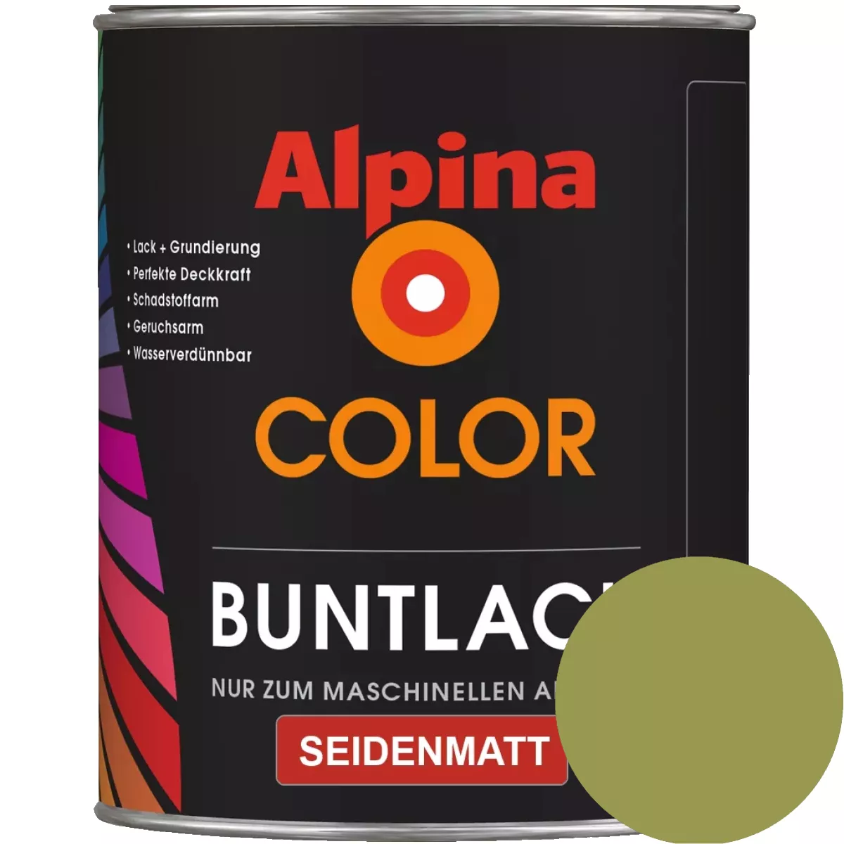 Alpina Color Buntlack Wunschfarbton RAL 1020 Olivgelb Seidenmatt 2 L