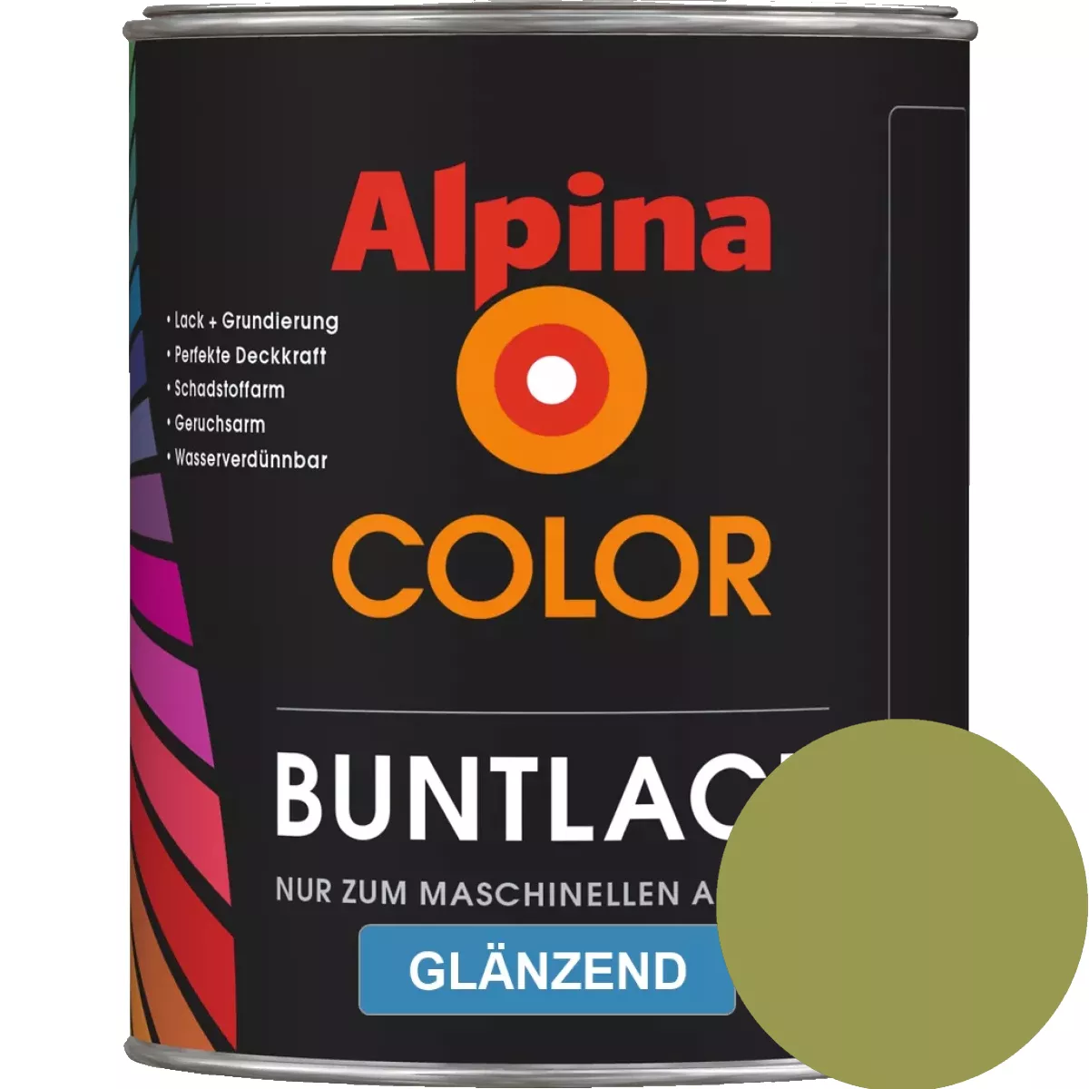 Alpina Color Buntlack Wunschfarbton RAL 1020 Olivgelb Glänzend 1 L