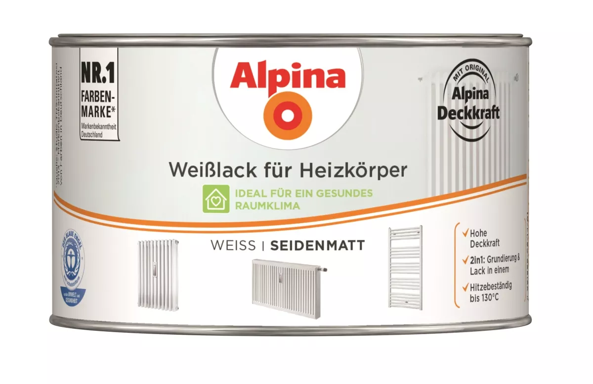 Alpina Weißlack für Heizkörper seidenmatt 300 ml
