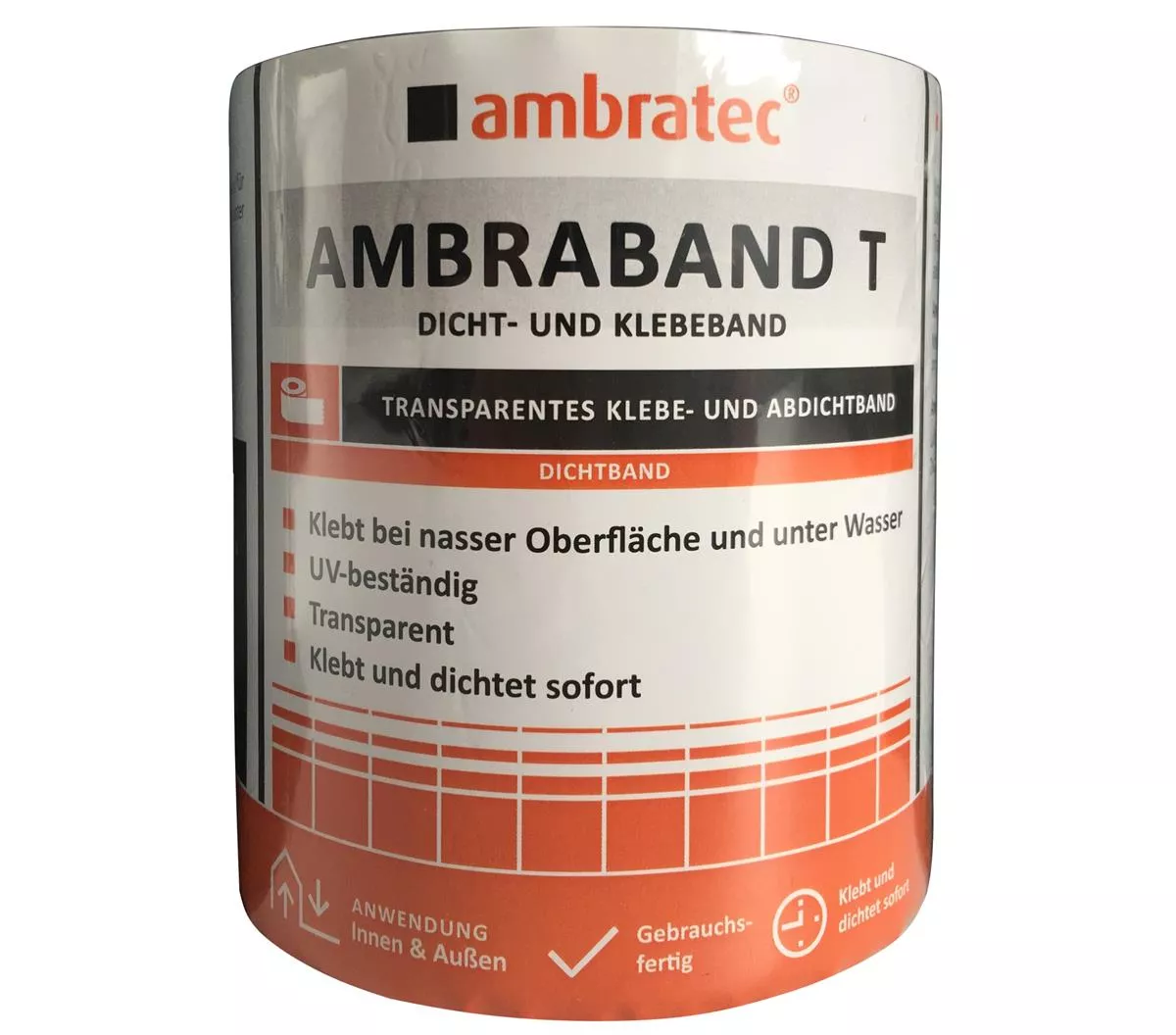Ambratec Ambraband T Klebe- und Abdichtband transparent 10 x 150cm