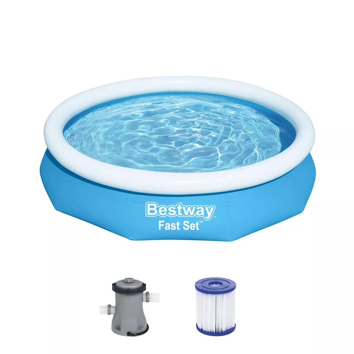 Bestway Aufstellpool-Set mit Pumpe Ø 305x66cm, blau