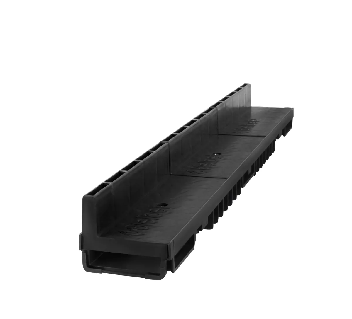 Bielbet Schlitzrinne H5,5cm + 5,5cm Kunststoff Entwässerungsrinne 1m
