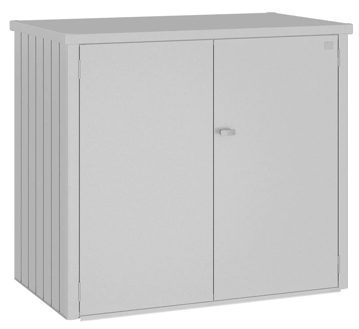 Biohort Doppel-Mülltonnenbox ALEX DUO silber-metallic 148 x 88 x 129 cm
