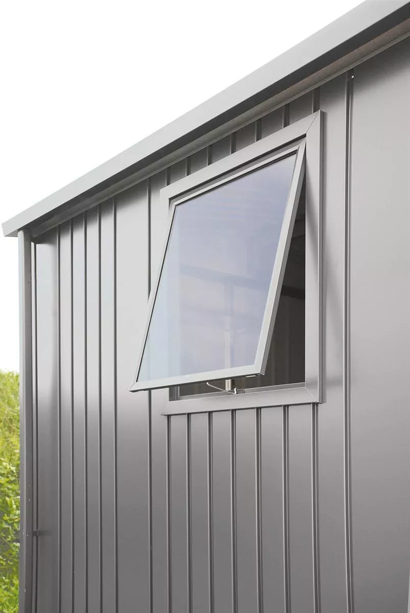 Biohort Fenster Gerätehaus HighLine / Panorama / Avantgarde silber-metallic