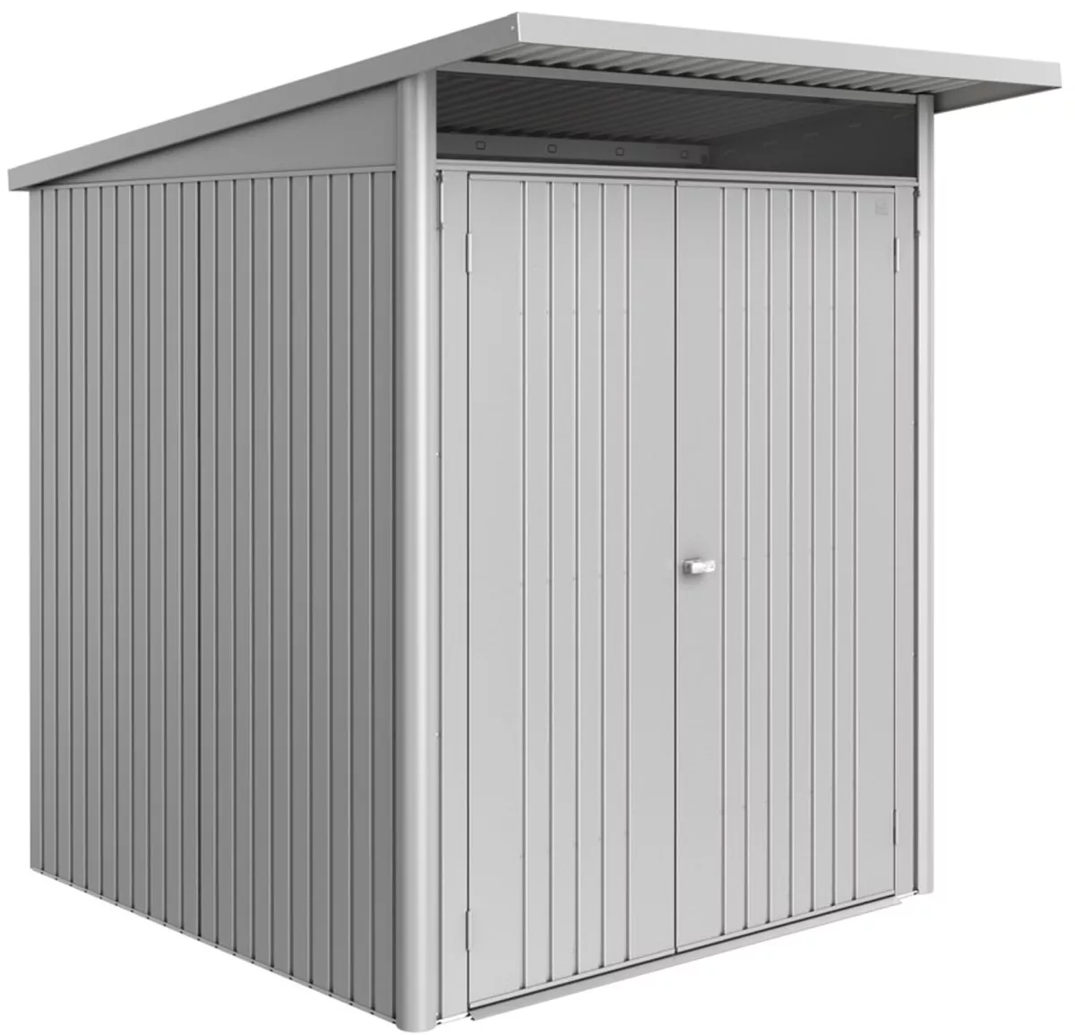 Biohort Gerätehaus AvantGarde ECO Gr. A1 silber-metallic mit Doppeltür