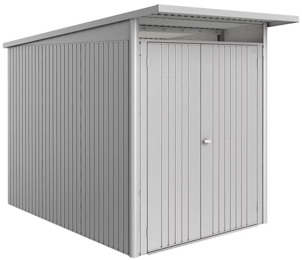 Biohort Gerätehaus AvantGarde ECO Gr. A3 silber-metallic mit Doppeltür