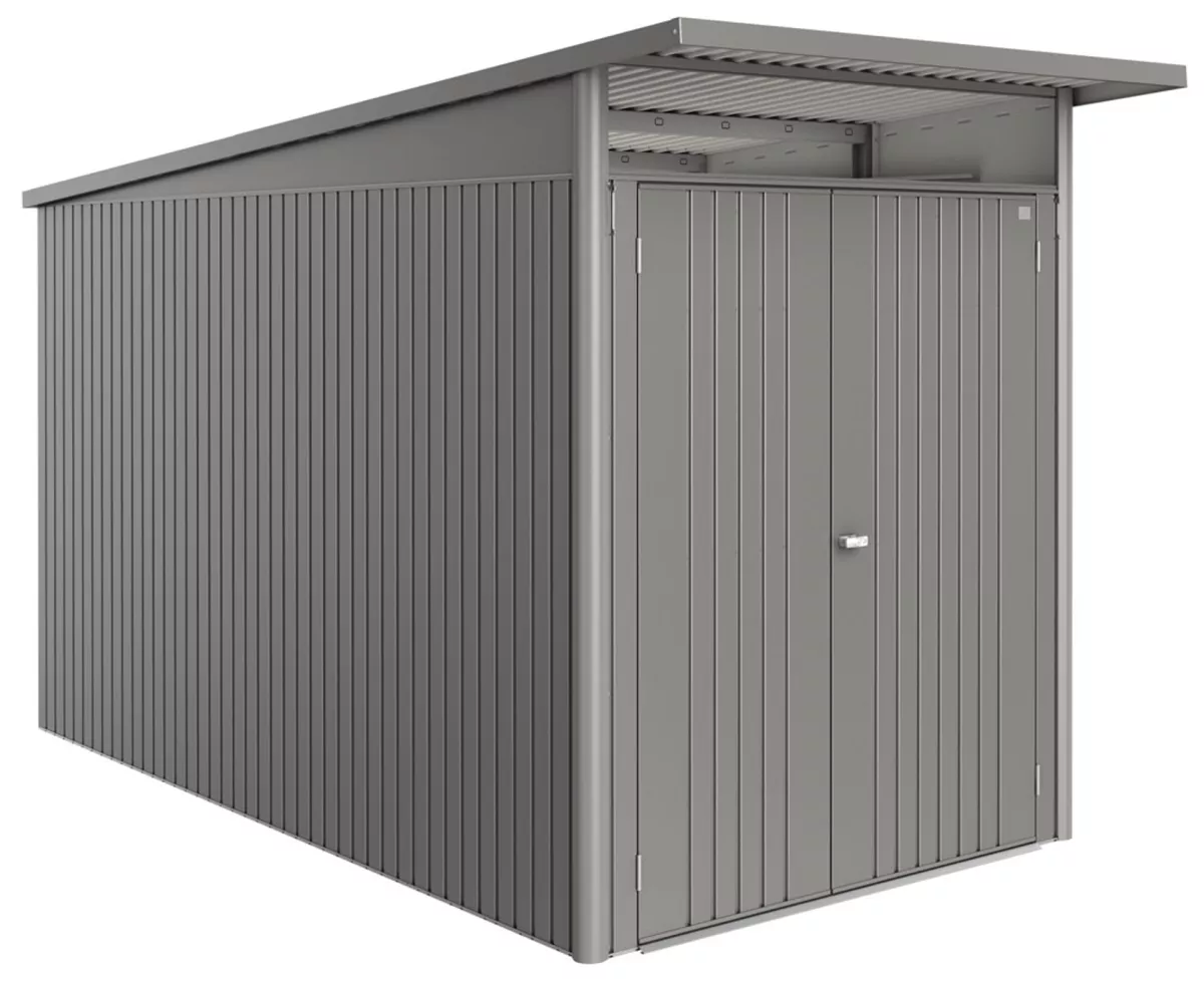 Biohort Gerätehaus AvantGarde ECO Gr. A4 quarzgrau-metallic mit Doppeltür