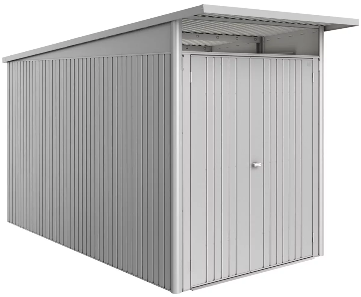 Biohort Gerätehaus AvantGarde ECO Gr. A4 silber-metallic mit Doppeltür