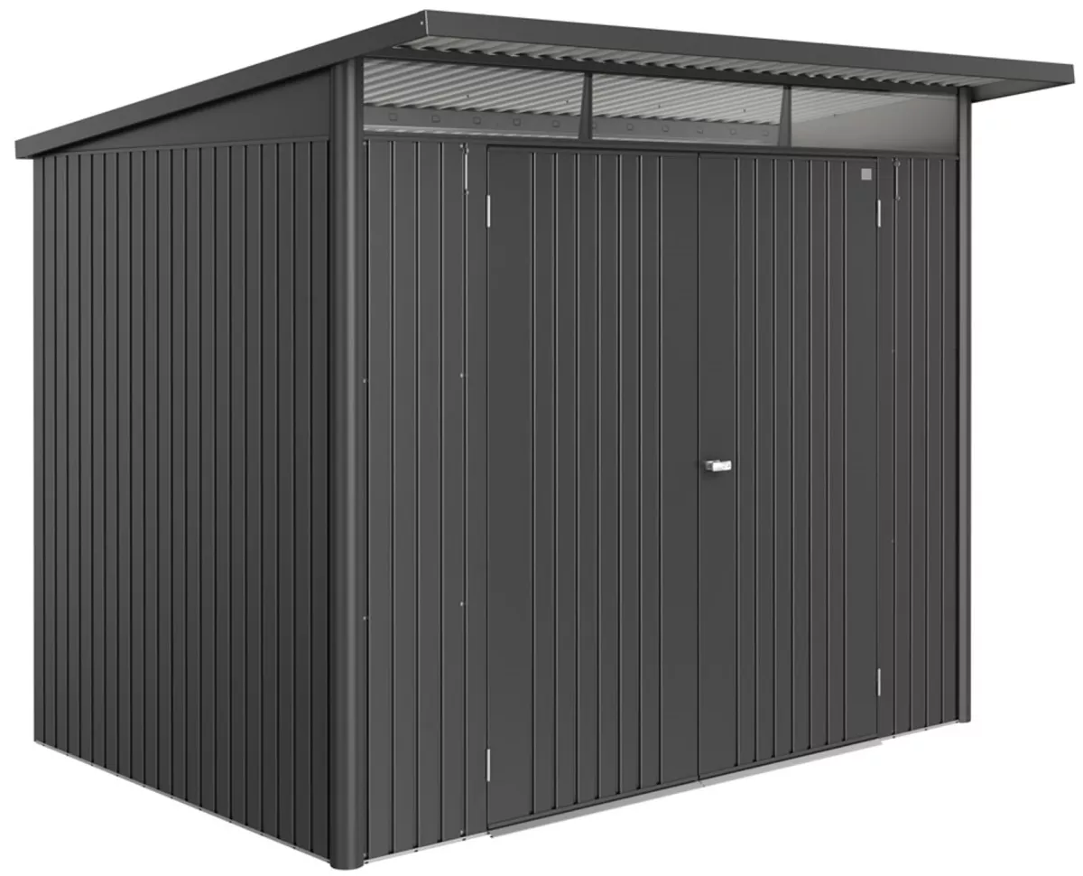 Biohort Gerätehaus AvantGarde ECO Gr. A5 dunkelgrau-metallic mit Doppeltür