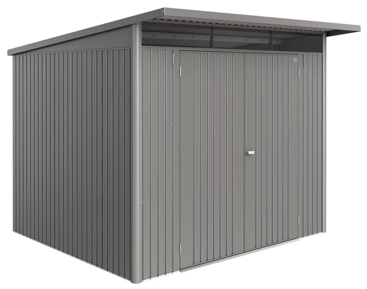 Biohort Gerätehaus AvantGarde ECO Gr. A6 quarzgrau-metallic mit Doppeltür