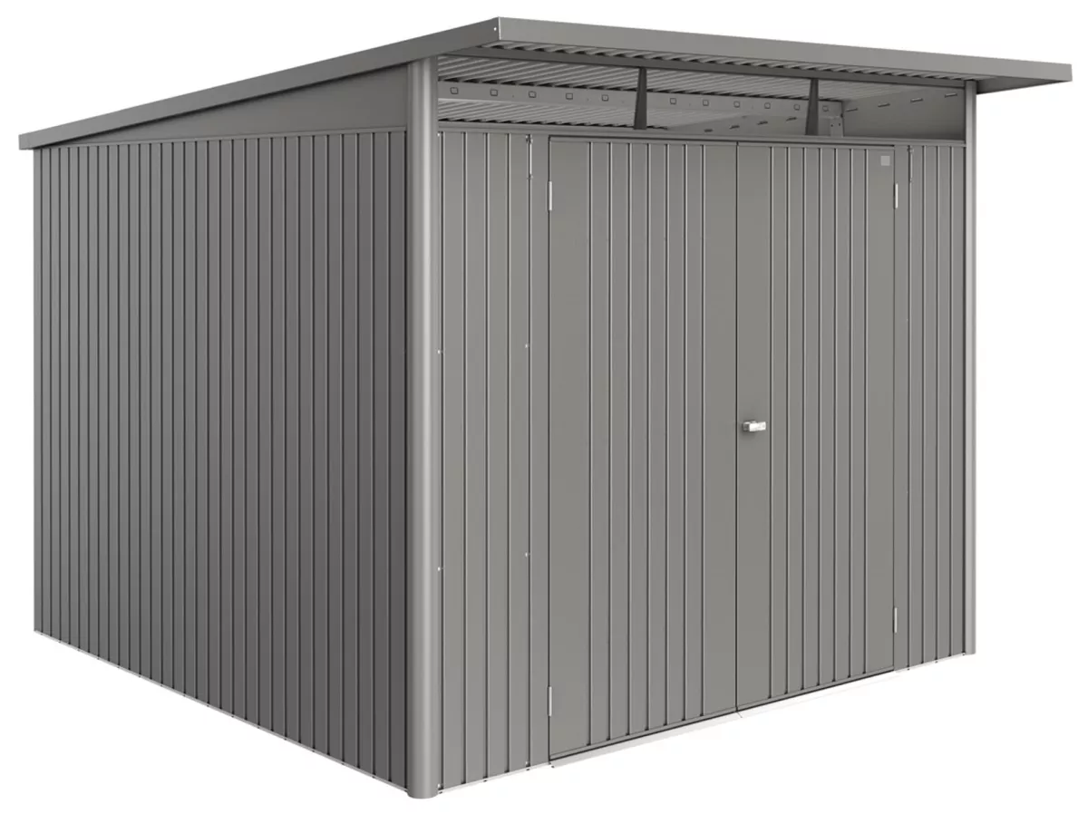 Biohort Gerätehaus AvantGarde ECO Gr. A7 quarzgrau-metallic mit Doppeltür