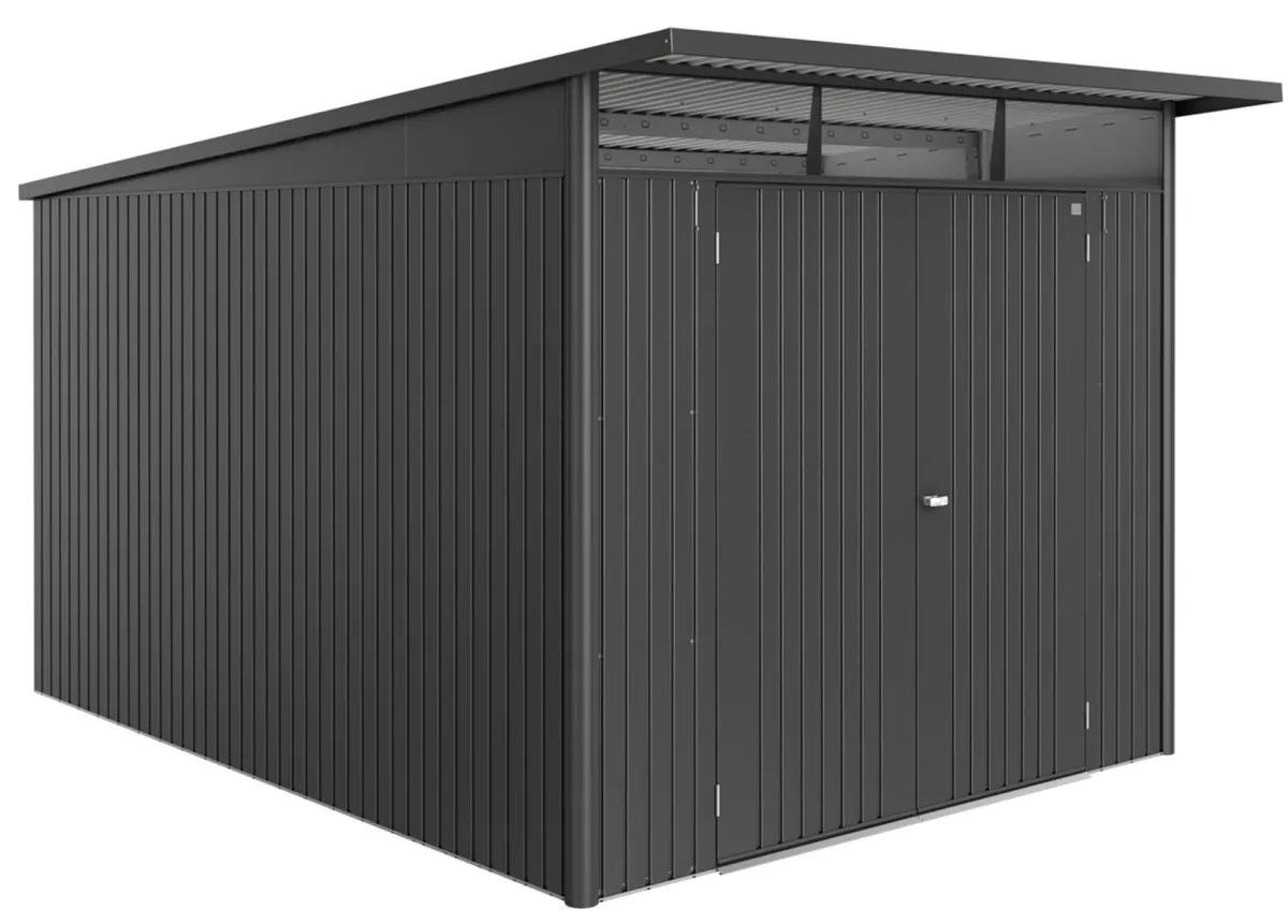 Biohort Gerätehaus AvantGarde ECO Gr. A8 dunkelgrau-metallic mit Doppeltür