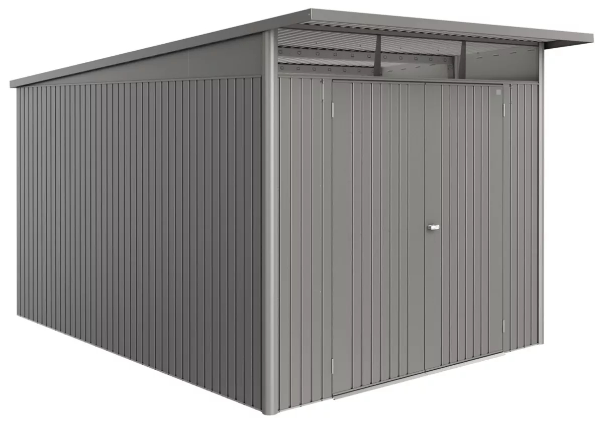 Biohort Gerätehaus AvantGarde ECO Gr. A8 quarzgrau-metallic mit Doppeltür