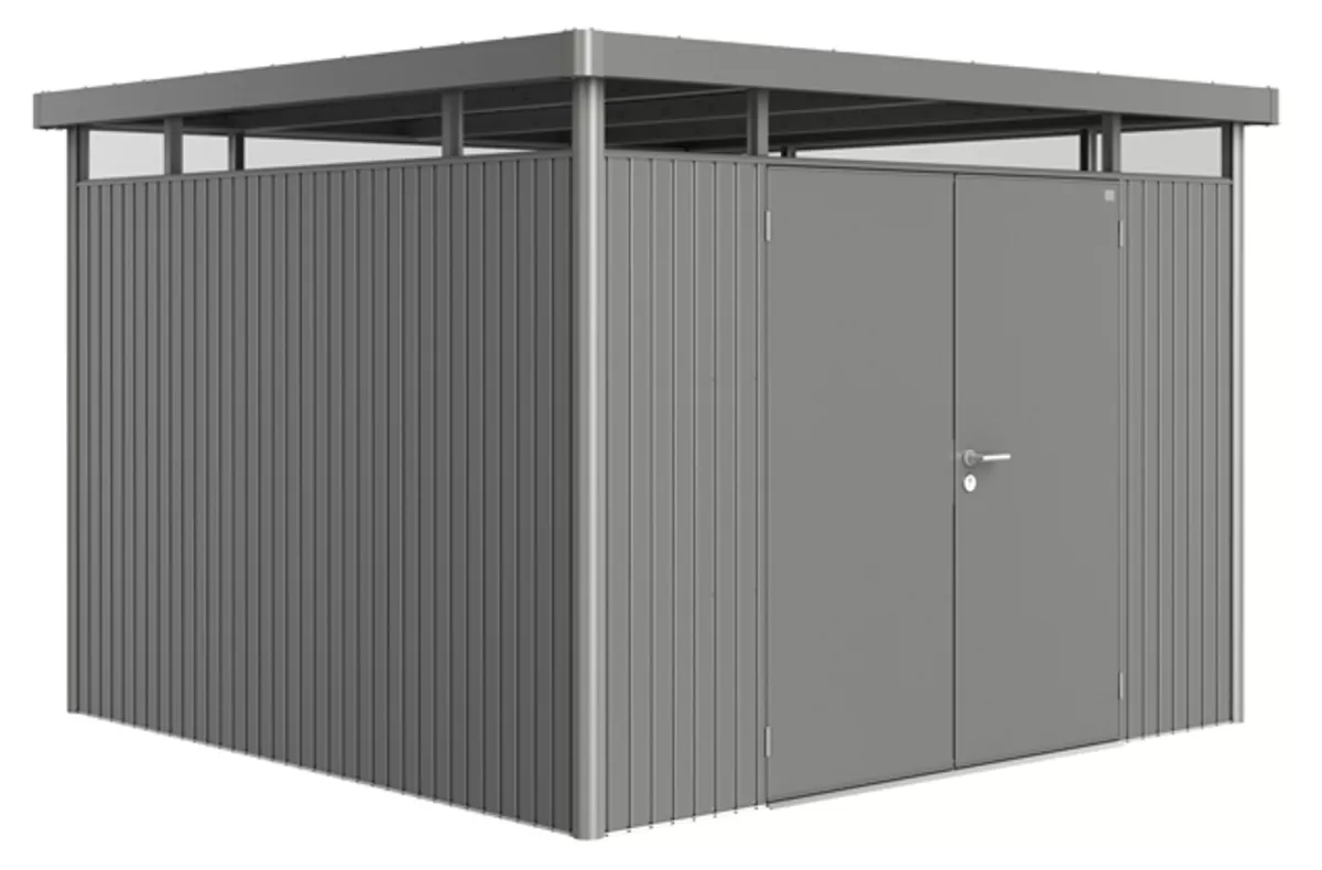 Biohort Gerätehaus HighLine Gr. H6 quarzgrau-metallic Doppeltür